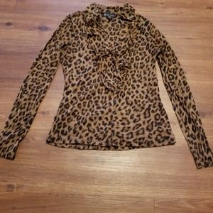 Cheetah Silk Blouse